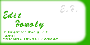 edit homoly business card